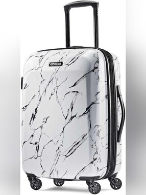 American Tourister White Marble Carry-On Hardshell Spinner